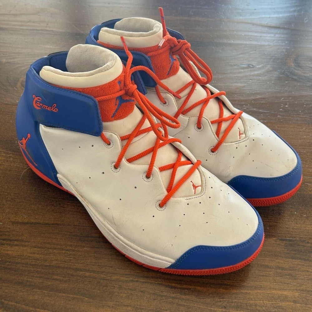Jordan Melo 1.5 NY Knicks White Team Orange Game Royal 631310-108 Mens Size 11